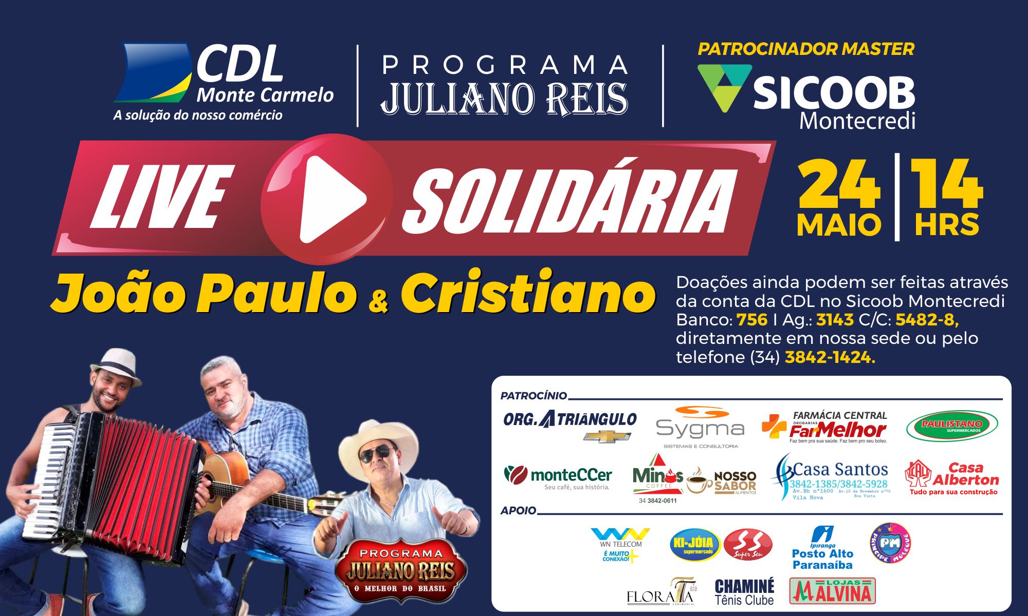 Live Solidária com João Paulo e Cristiano